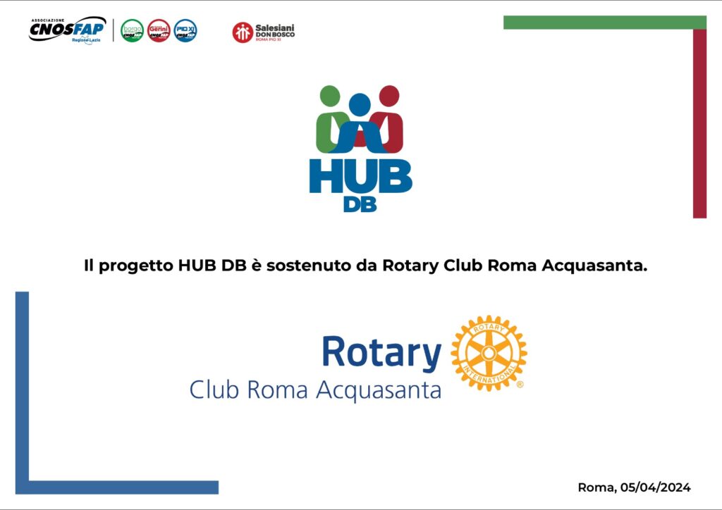 Hub Db Rotary Club Roma Acquasanta Main Partner