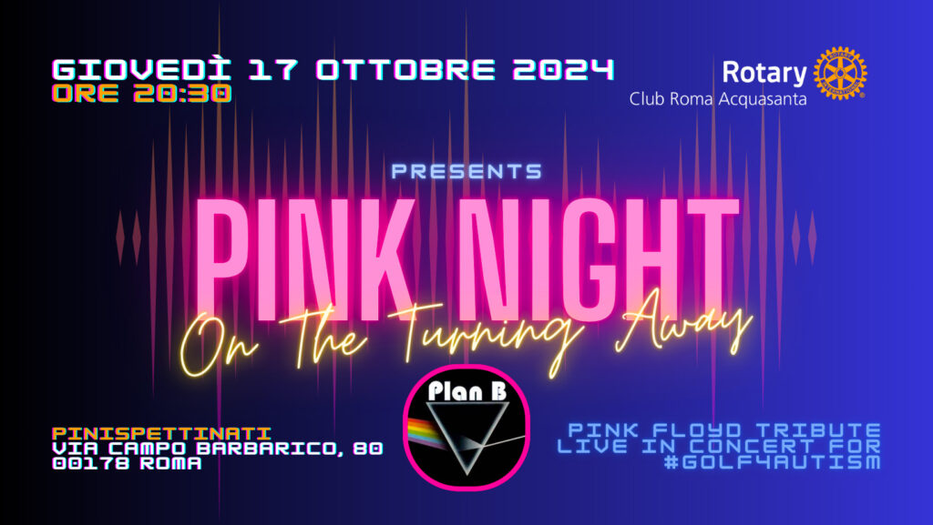 Pink Night, Concerto cover dei Pink Floyd per il progetto Golf4Autism